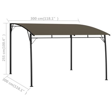 vidaXL Garden Canopy 3 x 3 x 2,55 м, темно-серый