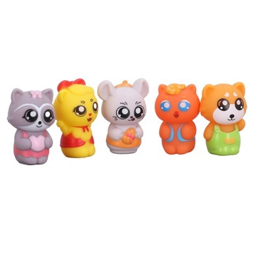 5 плюшевых пальчиковых кукол-животных