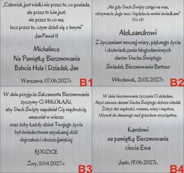 PAMIĄTKA CHRZTU KOMUNII ŚLUBU SREBRNY OBRAZEK ŚWIĘTA RODZINA GRAWER