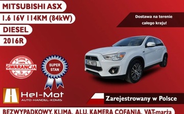 Mitsubishi ASX I SUV Facelifting 2015 1.6 DI-D 114KM 2016 Mitsubishi ASX 2016r Klima, Alu, Kamera cofania, Zarejestrowany w Polsce, zdjęcie 2