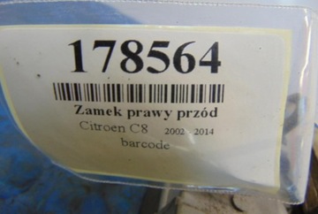 CITROEN C8 ZÁMEK PRAVÝ PŘEDNÍ