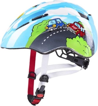 Kask rowerowy dziecięcy Uvex Kid 2 blue 46-52 cm auta