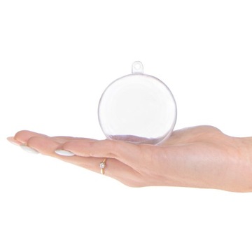 ШАРИКИ АКРИЛОВЫЕ ПРОЗРАЧНЫЕ ШАРЫ 6см ПЛАСТИКОВЫЙ ДЕКУПАЖ 12шт