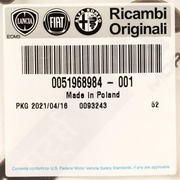 FIAT 500 2007+ TLUMENÍ KAPOTY 51968984