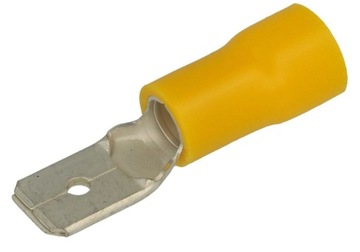 Konektor izolowany męski 6,3x0,8mm końcówka 10szt