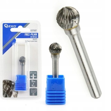 FREZ-PILNIK DO METALU 12X11MM TRZPIEŃ 6MM KULISTY