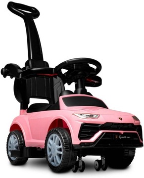 Внедорожник LAMBO с толкачом со ЗВУКАМИ, ХРАНЕНИЕМ, светодиодными фонарями, поворотными колесами