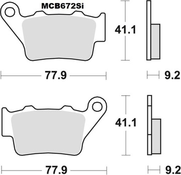 ЗАДНИЕ ТОРМОЗНЫЕ КОЛОДКИ KTM SXC 400 540 620 625