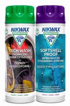 Zestaw Nikwax TECH WASH 300 ml + SOFTSHELL 300 ml