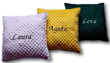 Poduszka z imieniem minky imię haft dekoracyjna personalizowana mięciutka
