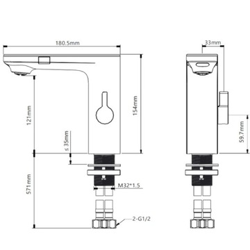 БЕСКОНТАКТНЫЙ ЖК-дисплей FAPPER F14-WHITE ДЛЯ ВАННОЙ КОМНАТЫ