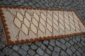 CEPELIA DESA KILIM ARTYSTYCZNY GOBELIN WEŁNA 200x75 HAND MADE UNIKAT IDEAŁ