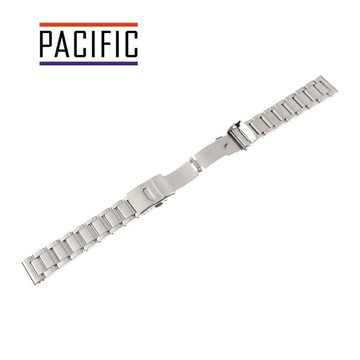 Bransoleta stalowa 18 mm srebrna