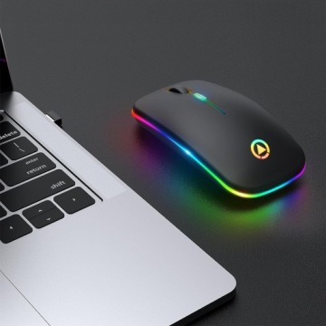 БЕСПРОВОДНАЯ МЫШЬ ОПТИЧЕСКАЯ МЫШЬ ТОНКАЯ СВЕТОДИОДНАЯ ТИХАЯ БЕСКЛИКАЛЬНАЯ 1600 точек на дюйм