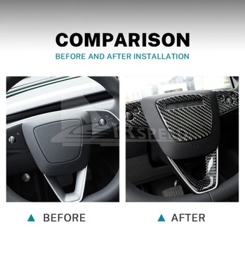 Чехол на раму рулевого колеса AIRSPEED из настоящего мягкого углеродного волокна для Tesla