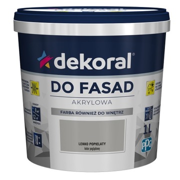 Dekoral do fasad Farba fasadowa zewnętrzna lekko popielaty 5L