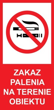 TABLICZKA - ZAKAZ PALENIA - tabliczka 20x10 cm