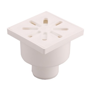 Kratka ściekowa 10x10cm Odpływ DOLNY Ø50 AQUER