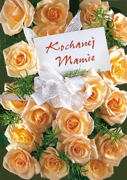 Kartka z życzeniami na Dzień Mamy z brokatem DMO1