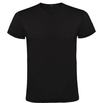 T-shirt BAWEŁNIANA KOSZULKA MESKA Z KRÓTKIM RĘKAWEM CZARNA roz.XXL