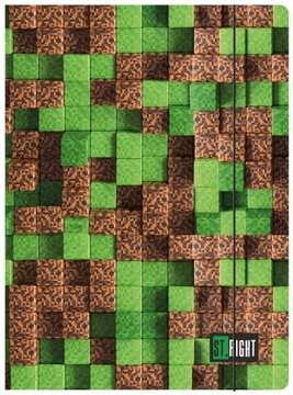 TECZKA Z GUMKĄ A4 Unipap, ST.RIGHT PIXEL CUBES szachownica ORYGINALNY WZÓR