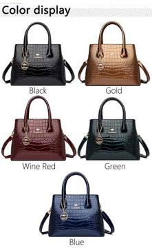 Fashion Top Handle Bag for Women Luxury Crocodile