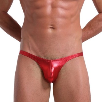 Sexy Faux Leather Gay Thong Underwear Men Slip Tho
