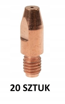 Końcówka prądowa do spawania 1mm M6x28mm 20 sztuk