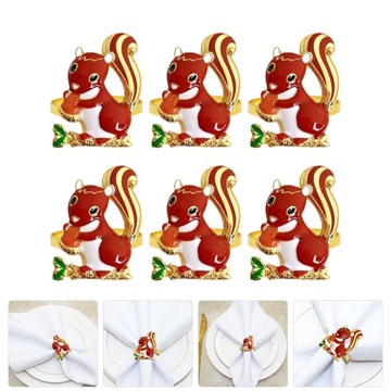 МЕТАЛЛИЧЕСКИЕ КОЛЬЦА ДЛЯ САЛФЕТОК УКРАШЕНИЯ НА СТОЛ 6 ШТ.