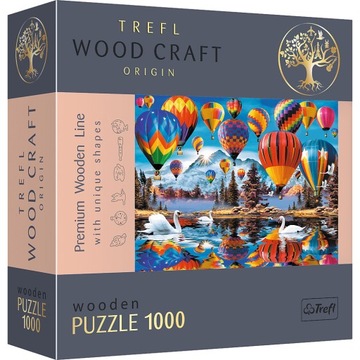 Puzzle drewniane 1000el - Kolorowe balony TREFL