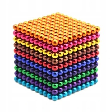 Tęczowe kulki magnetyczne!1000 sztuk 5 mm