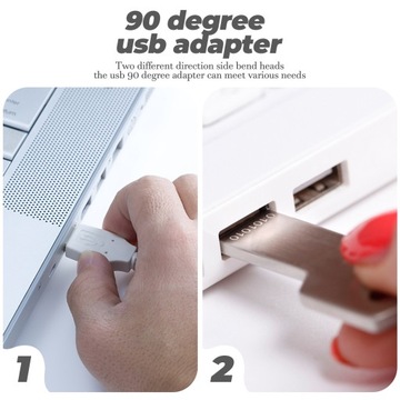 2шт USB-адаптер 90 градусов USB-адаптер USB-адаптер 30 градусов