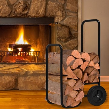 Тележка для перевозки дров, металлическая подставка для дров и дров, 80кг.