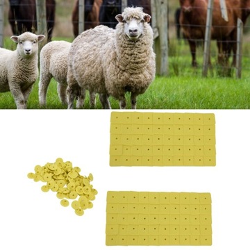 100 комплектов пластиковых сережек для крупного рогатого скота