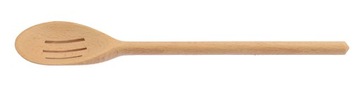 Łyżka kuchenna drewniana 30 cm ażurowa PL