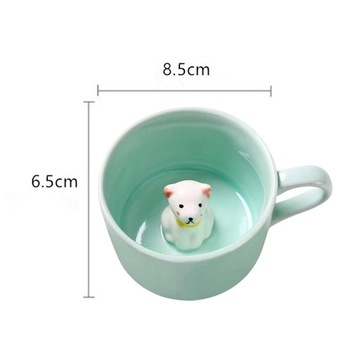 Kubek do kawy 3D Animal 7, kreskówka ręcznie robio