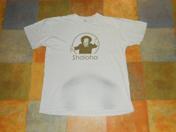 AMERICAN APPAREL XL ŻYD SHALOHA GANJA THC RETRO VINTAGE DZIAD BRODACZ BEJ