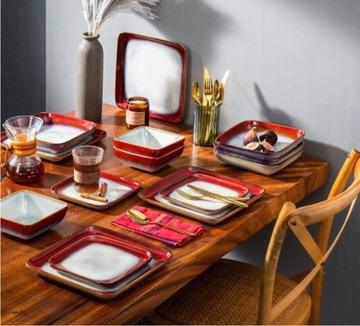 VANCASSO STERN Рождественский столовый сервиз из керамогранита на 4 персоны/16 шт.