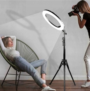 КОЛЬЦЕВАЯ ЛАМПА 240ВТ КОЛЬЦОВАЯ СВЕТОДИОДНАЯ 45см БОЛЬШОЙ ПУЛЬТ ДИСТАНЦИОННОГО УПРАВЛЕНИЯ + ШТАТИВ 220см ДЛЯ ТЕЛЕФОНА