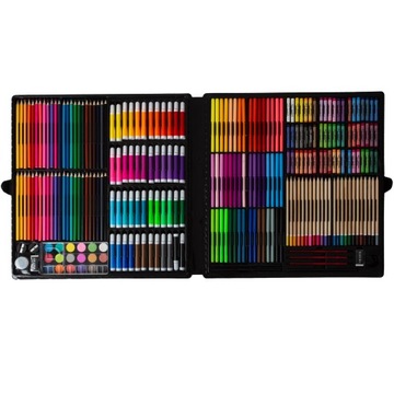 Набор для рисования в чемодане 258 предметов, краска черная.