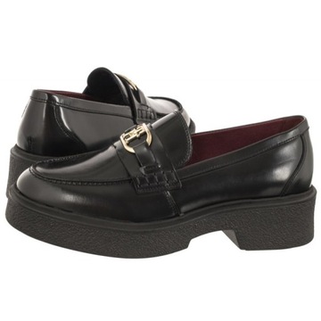 Buty Mokasyny Damskie Tommy Hilfiger Hardware Loafer Czarne