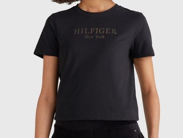 Tommy Hilfiger t-shirt Reg Foil Hilfiger czarny S