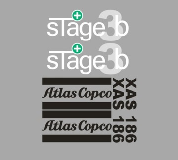 Naklejki oklejenie ATLAS COPCO XAS 186 STAGE 3B