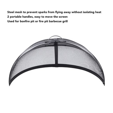 36-дюймовый круглый искровой экран с ручками. Крышка экрана из стальной сетки.