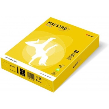 Papier ksero A4 80g MAESTRO COLOR IG50 żółć siarko