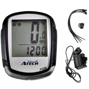 Atech TU09 licznik rowerowy przewodowy 9 funkcji