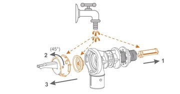 Клапан наполнительный для бачка 3/8 KK-POL поплавок