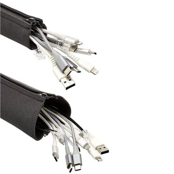 AMAZON SOLIDNE NEOPRENOWE REGULOWANE RĘKAWY DO ZARZĄDZANIA PRZEWODAMI 8szt