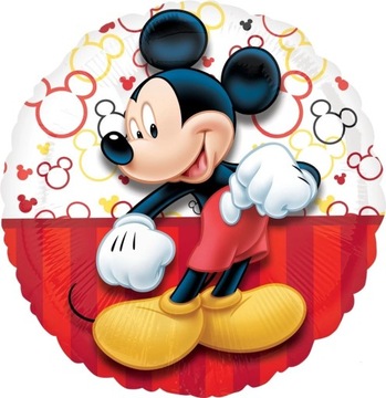 Balon foliowy Myszka Mickey 17cali 43cm czerwony
