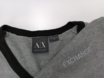 ARMANI AX Markowy Oryginalny Sweter V-Neck r. M